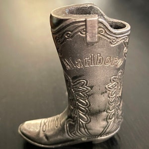 Vintage Marlboro Cowboy Boot Mini BIC Lighter Case