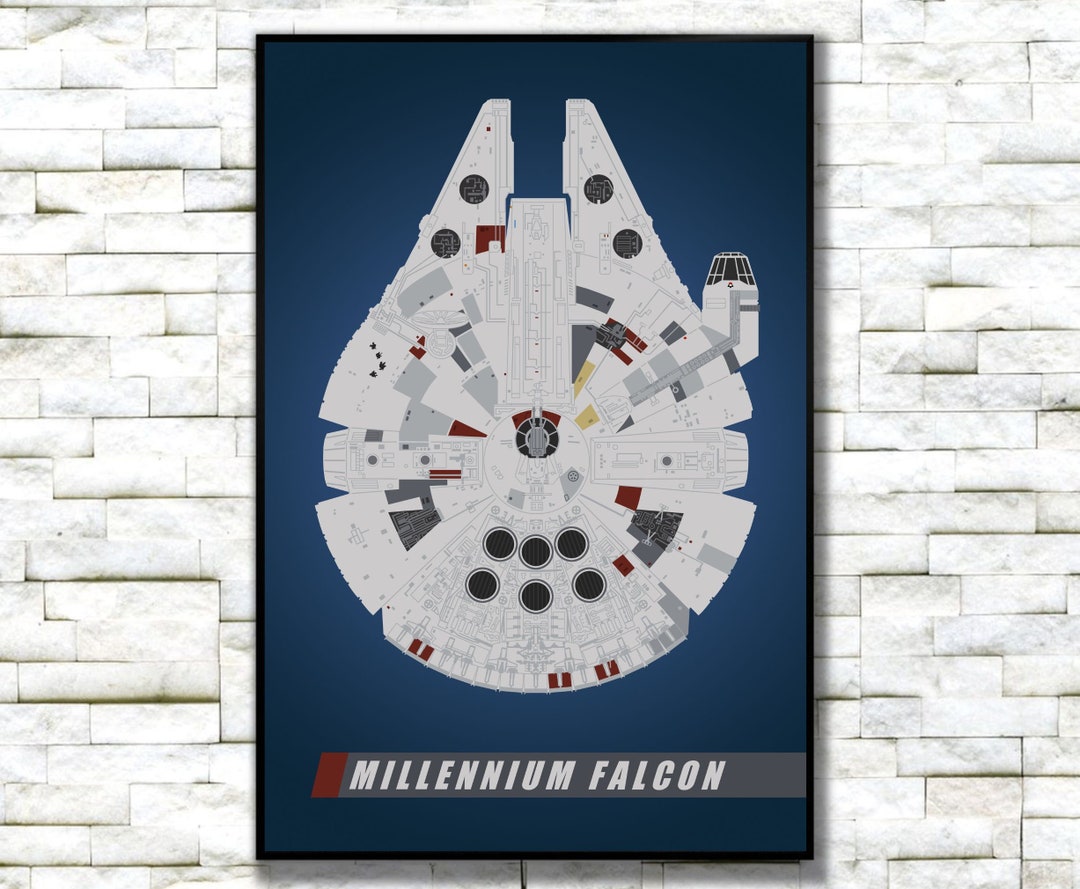 Star Wars Art - Millennium Falcon - 7.5x11" or 11x17” Print - Etsy