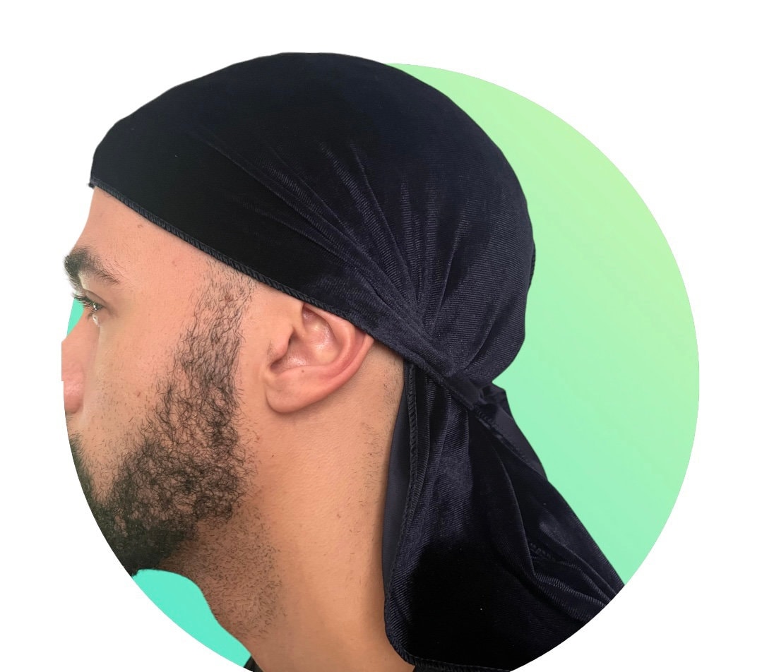 Velvet Durag / Du-rag / Do-rag / Bandana - Unisex - Dark Red – AfricanFabs