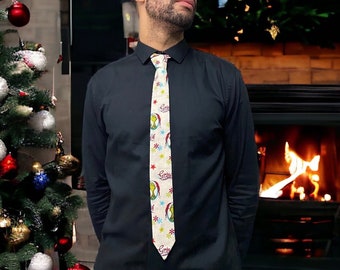 Grinch Christmas Necktie. Slim fit.