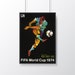 World cup 1974 poster | football poster | world cup | vintage sports | wall art | home décor gym | gift idea | a5 a4 a3 a2 a1 