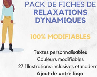 SOPHROLOGIE - Pack 27 fiches de Relaxations Dynamiques 100% MODIFIABLES téléchargeables NUMÉRIQUES