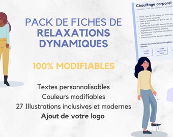 SOPHROLOGIE - Pack 27 fiches de Relaxations Dynamiques 100% MODIFIABLES : téléchargeables numériques