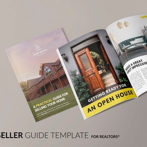 Pre-Written Seller Guide Magazine Canva Template For Real Estate Agents