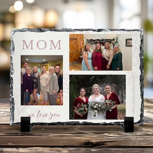 Mother’s Day Gift -Gram, Nonnie, Mimi, Mom, Mommy, Grammy- Custom Photo Slate - Slate Picture Frame - Photo for Mom Keepsake- Custom Slate