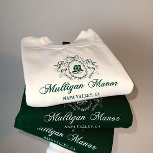 Custom Embroidered Golf Club Bachelorette Sweatshirt, Bridal Shower Gift, Left Pocket Embroidery, embroidered crest, Country Club Aesthetic