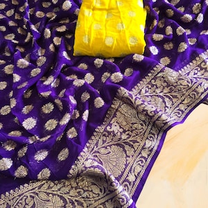 Viscose Georgette Flower Design Saree