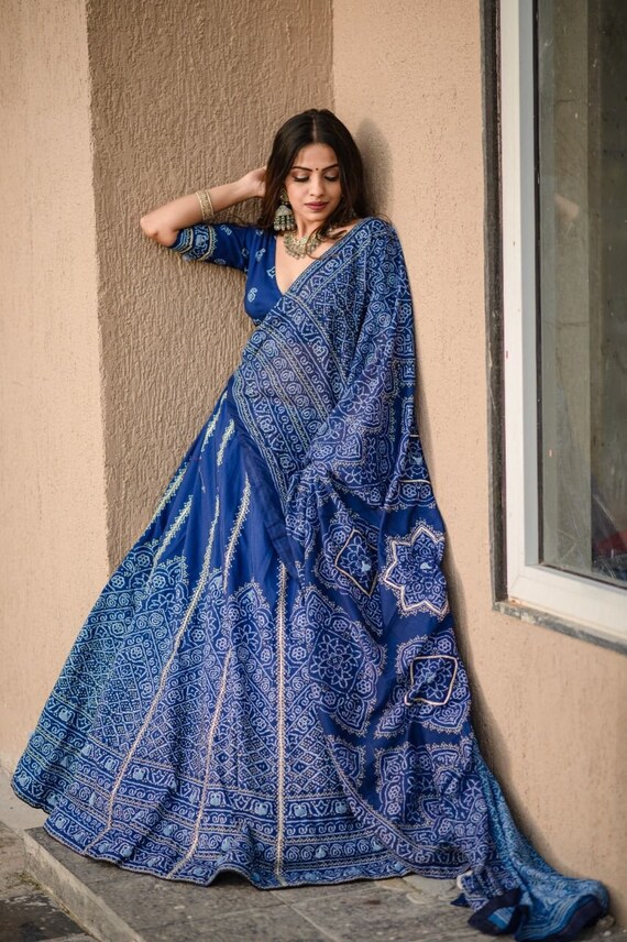 Handmade Handicraft Bandhani Bandhej Print Lehenga Choli Etsy UK