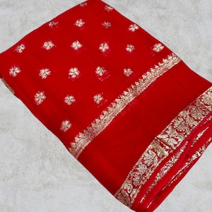 Viscsose Georgette With Butti Saree
