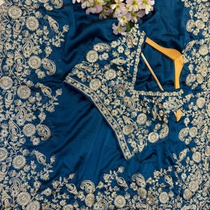 Designer Navy Blue Rangoli Silk Saree,Sequence Work Saree,Designer Saree,Wedding wear,Bollywood Style Saree,Party Wear Saree,Indian Saree