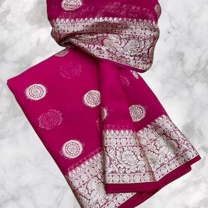Viscose Georgette Saree