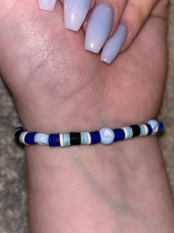 Evil Eye Clay Bead Bracelet Etsy