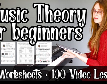 Full music course with 100 Video lessons and 80 downloadable music textbook with worksheets. Student or Tutor resources pdfs.