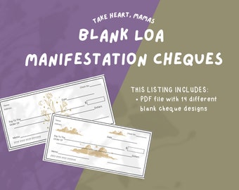 Chèques de manifestation en blanc | Outil de la loi de l'attraction pour votre pratique de la manifestation