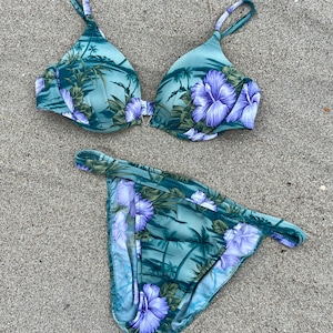 Bikini des années 90, Bikini deux pièces, Bikini coupe haute, ensemble Bikini vintage, Bikini à armatures, Bikini taille haute, maillot de bain Venus, Bikini coupe cuisse