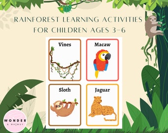 Rainforest Themed Learning Activities for Children - Etsy Rainforest Themed Learning Activities for Children - Etsy