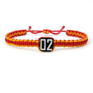 Eva unit 02 bracelet adjustable red and orange