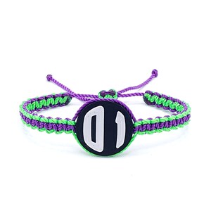 Eva unit 01 bracelet adjustable green and purple