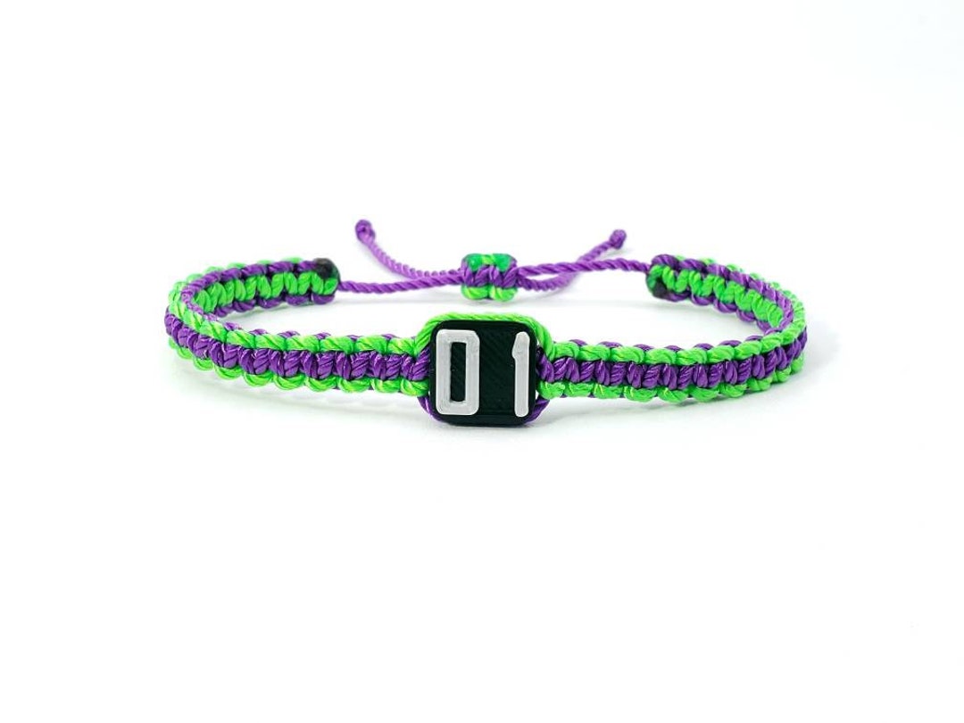 Eva Unit 01 Bracelet Adjustable Green and Purple - Etsy