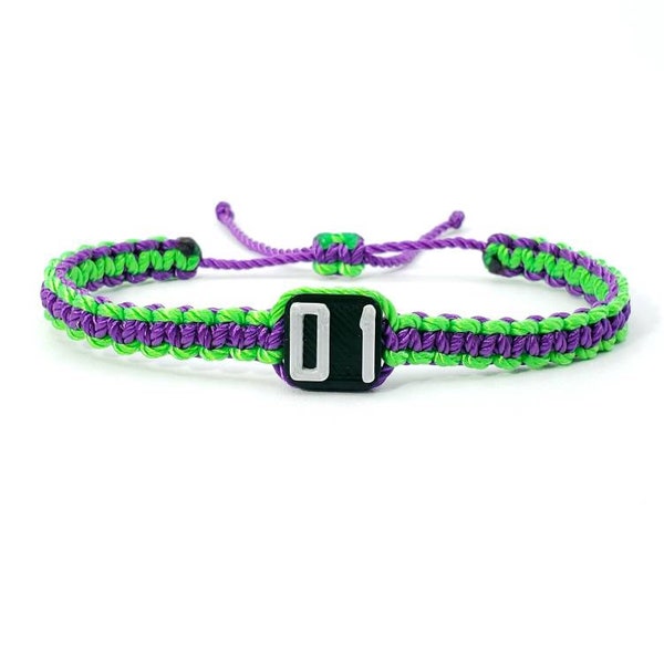 Eva unit 01 bracelet adjustable green and purple