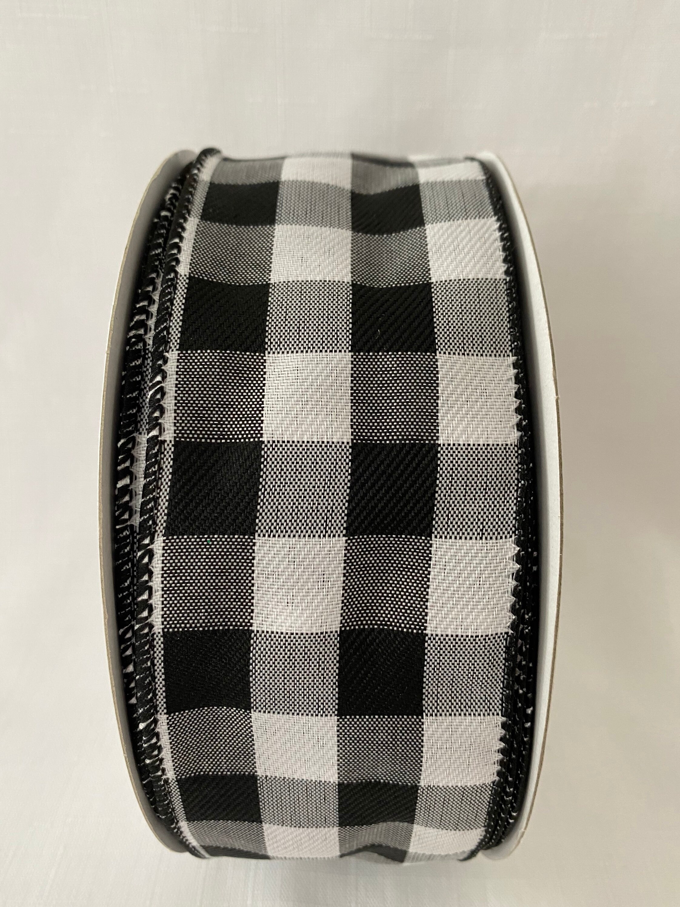 Black & White Buffalo Plaid Wired Ribbon, 2.5 Inch, 10 Yards - Etsy