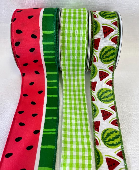 Choice of Watermelon Bundle Set of 3 Wired Ribbons 5 Yds  display picture 3