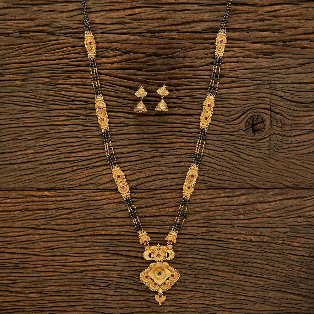Gold plated mangalsutra designs with best sale price
