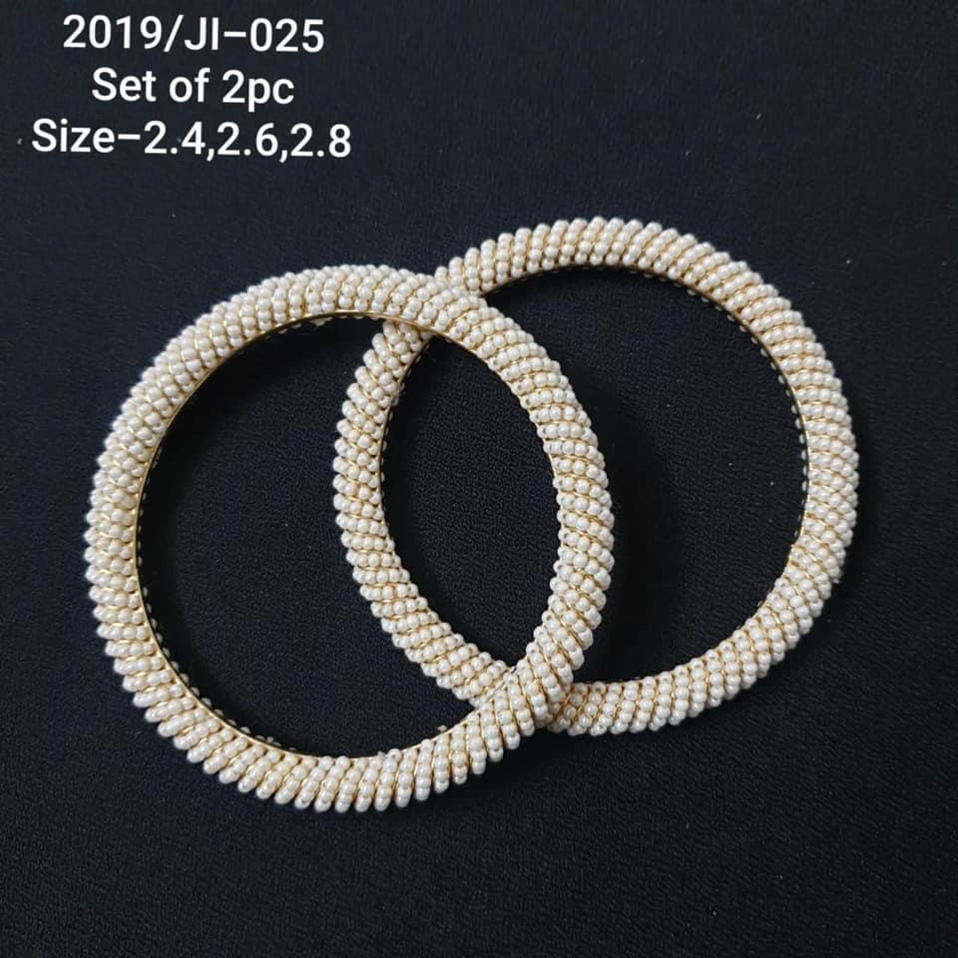 White pearl hotsell bangles
