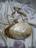 Handcrafted Mother of Pearl Clutch unique and stylish with a metal chain for sling 