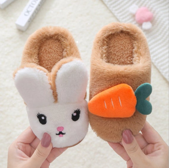 Slipper Shoes Children s Unisex Winter Warm Furry Fuzzy Rabbit