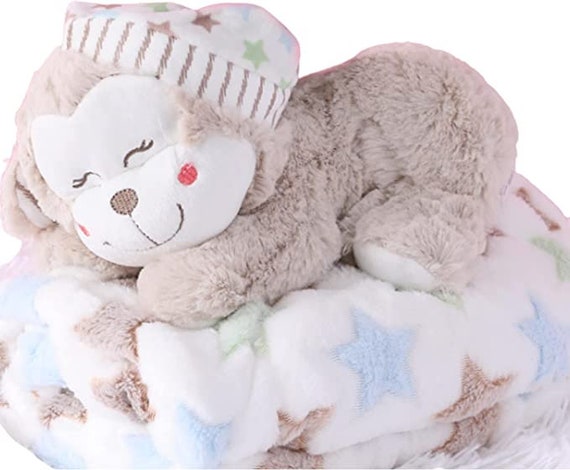 Plush Animal Toy with Soft Blanket