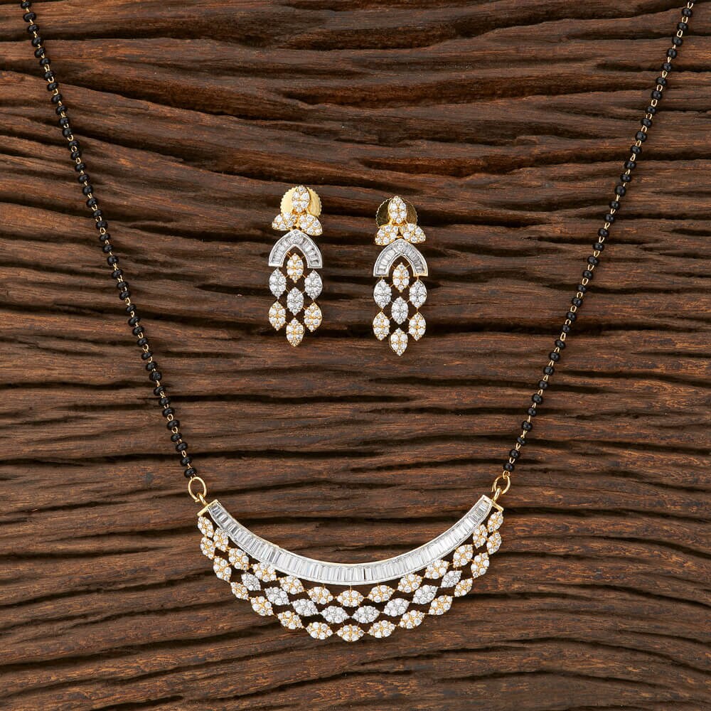 Diamond mangalsutra with earrings deals price