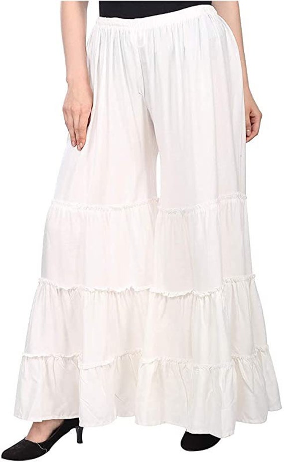 Party Wear Off White Sharara pant at Rs.600/Piece in ahmedabad offer by  Mittal Creation