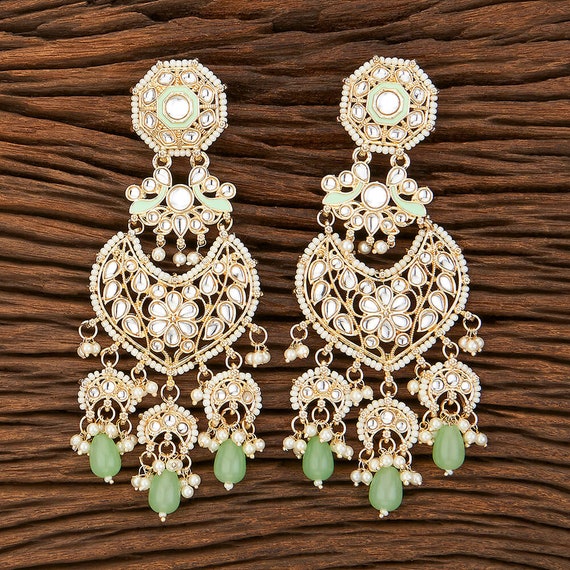 Buy Fashion Jeweliery | Maroon Beads & Kundan Embellished Drop Earrings |  B75-SS22-35 | Cilory.com