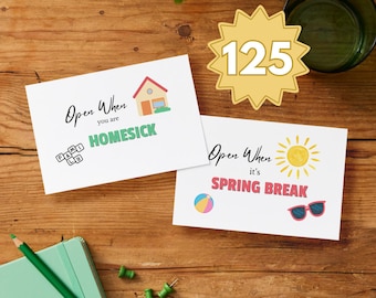 Open When Cards for College Students: Editable Canva Support Notes