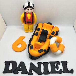 Lifeboat Cake Topper, Sailing Cake Topper, Rowing Boat Cake Topper, Boat Cake Topper, Handmade Edible Cake Topper