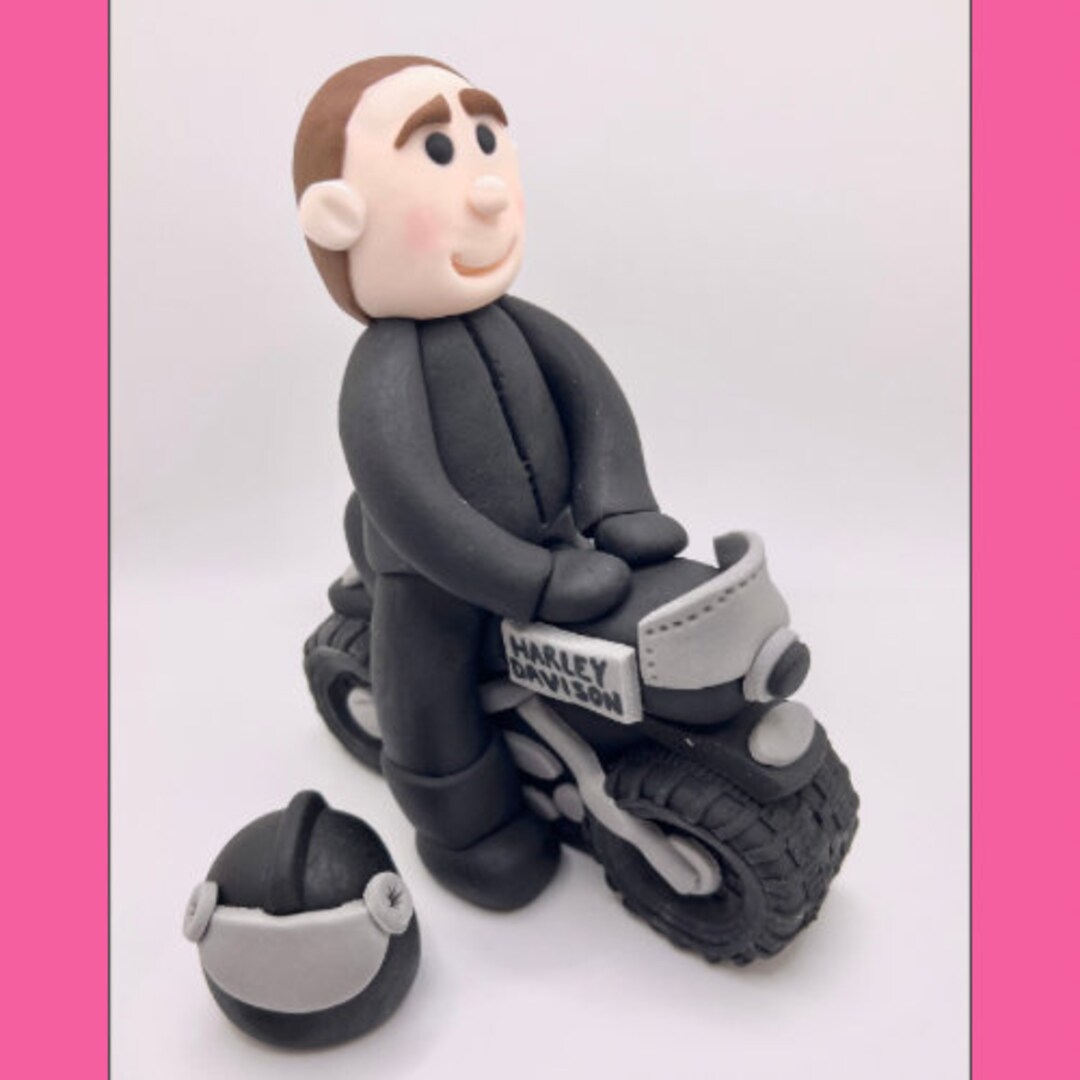 Motorbike Cake Topper, Personalised Motorbike Cake Topper Handmade ...