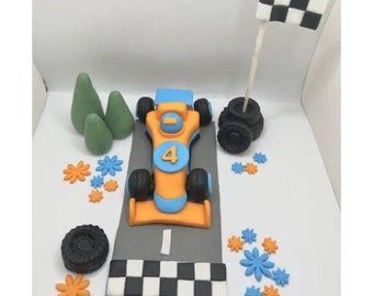 Racing Driver Cake Topper, Motor Racing Cake Topper, Racing Cake Topper, Handmade Edible Cake Topper