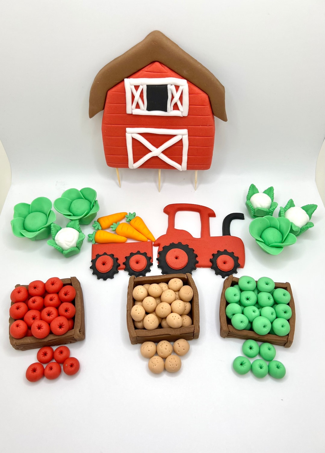 Farm Cake Topper, Tractor Cake Topper, Farm Animal Cake Topper