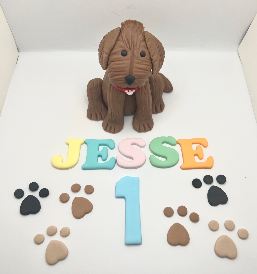 Dog Cake Topper, Pet Cake Topper, Cocapoo Cake Topper, Handmade Edible