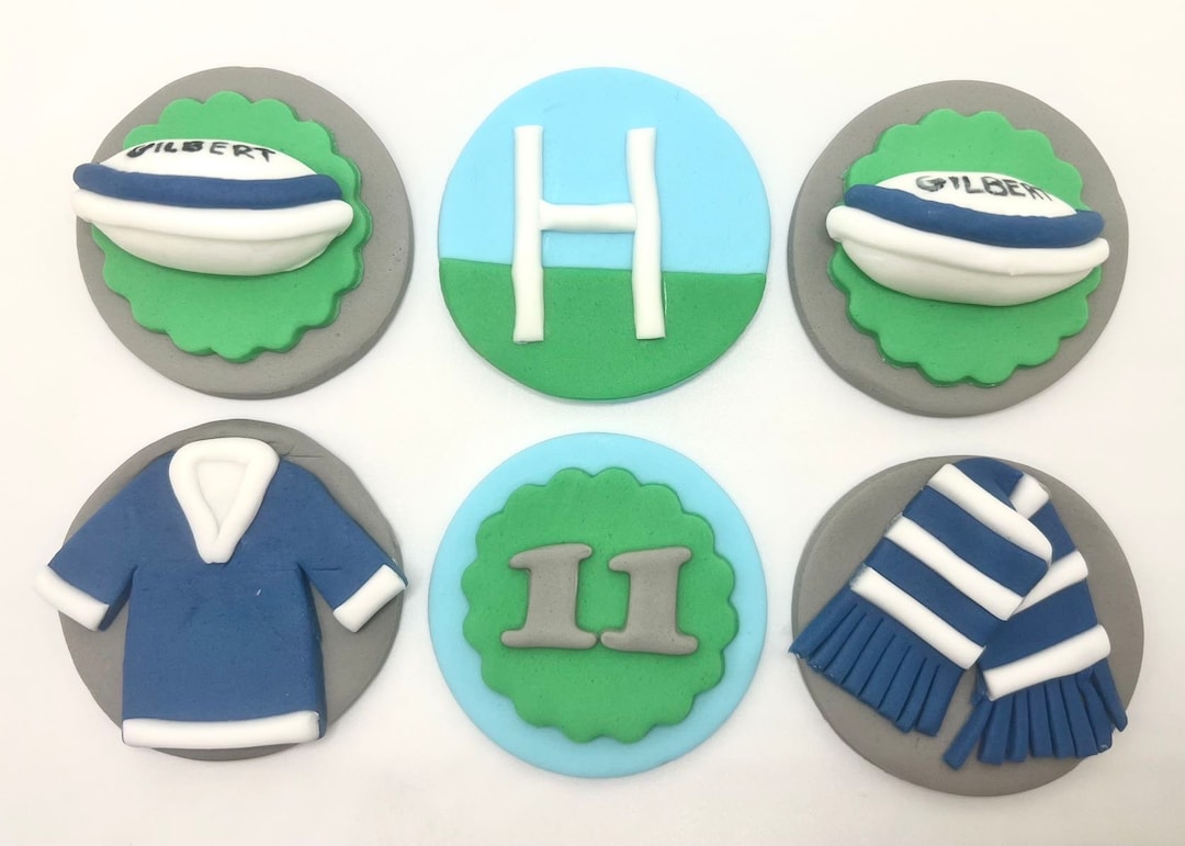 Rugby Cake Topper, Rugby Player Cake Topper, Exercise Cake Topper