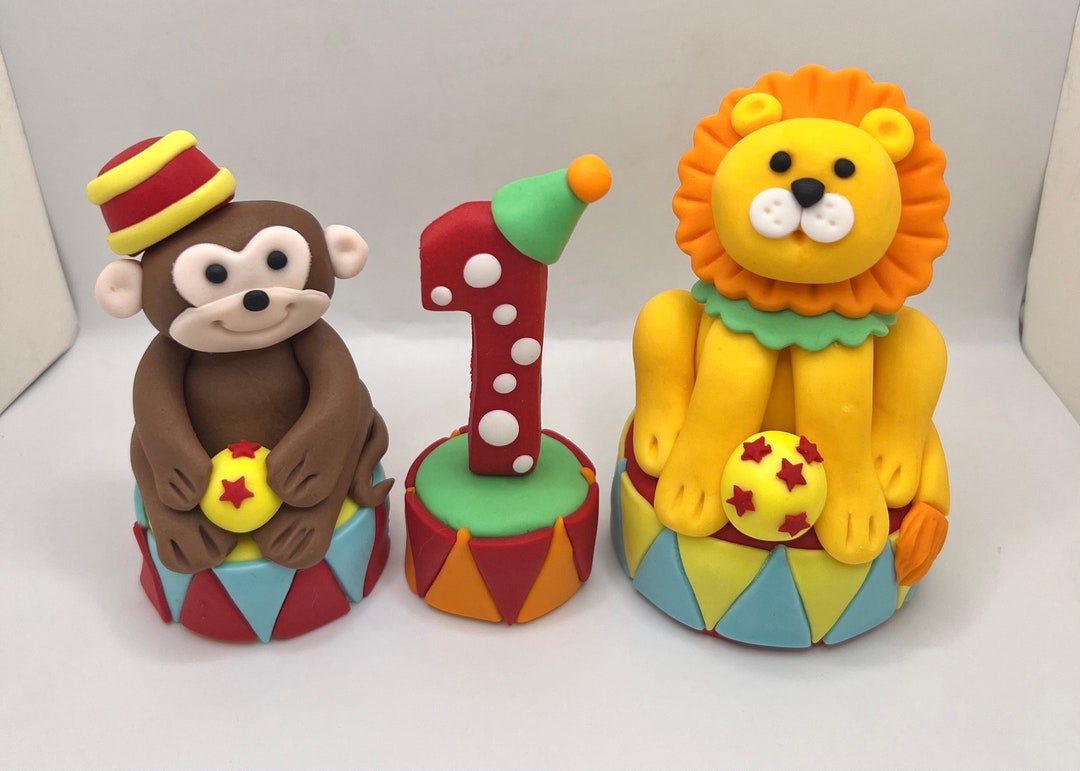 Circus Cake Topper Funfair Cake Topper Animal Cake Toppers Etsy