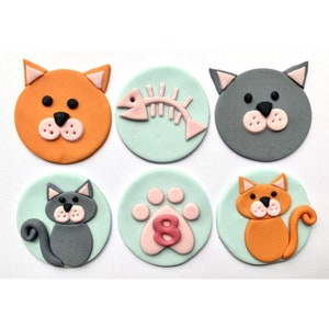 Cat Cake Topper, Cats Cake Topper, Pet Cake Topper, Animal Cake Topper, Kitten Cake Topper, Handmade Edible Cake Toppers