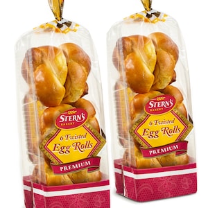 Stern's Bakery Kosher Braided Challah Rolls Traditional Fresh Delicious For Shabbat/ Holiday Dairy & Nut Free | 2-13 oz Packs 6 Per Pack |