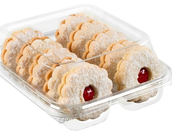 Italian Linzer Tart Cookies-Tortes  Raspberry Jam |10 Individually Wrapped Shortbread Cookies |gourmet |Jelly Filled|9 oz Stern’s Bakery