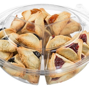 Hamentaschen Cookies Purim Gift Basket |Shortbread Cookies- Apricot, Raspberry, Prune |Mishloach Manot |Gourmet |Kosher|21 oz Stern&#39;s Bakery