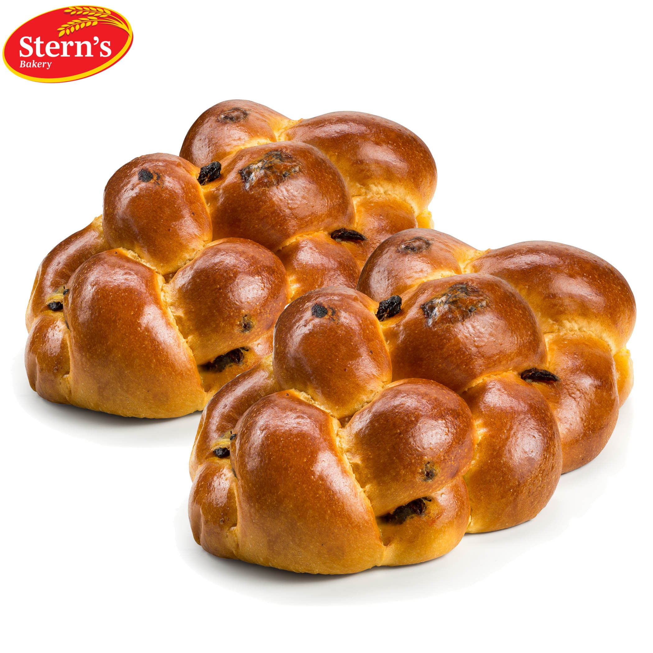 Stern's Bakery Kosher Fresh Traditional Raisin Challah Bread 16 Ounce