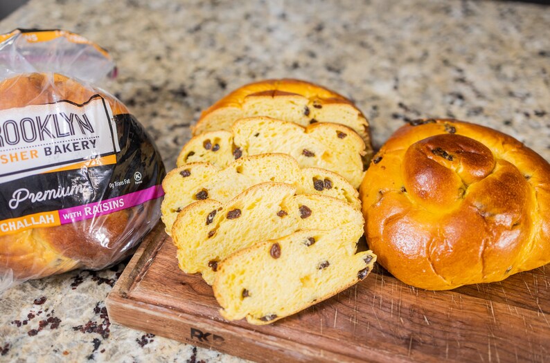 Stern's Bakery Kosher Round Raisin Challah 16 Ounce traditional Round