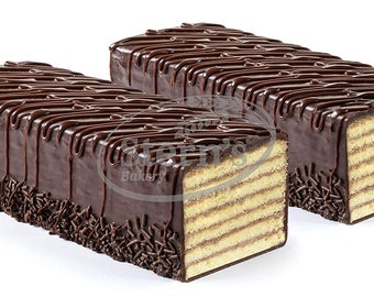 Seven Layer Cake | Dobosh Torte | Scrumptious 7 Layer Cakes | Kosher | Dairy & Nut Free |16 oz Per Cake- Stern’s Bakery [ 2 Pack ]