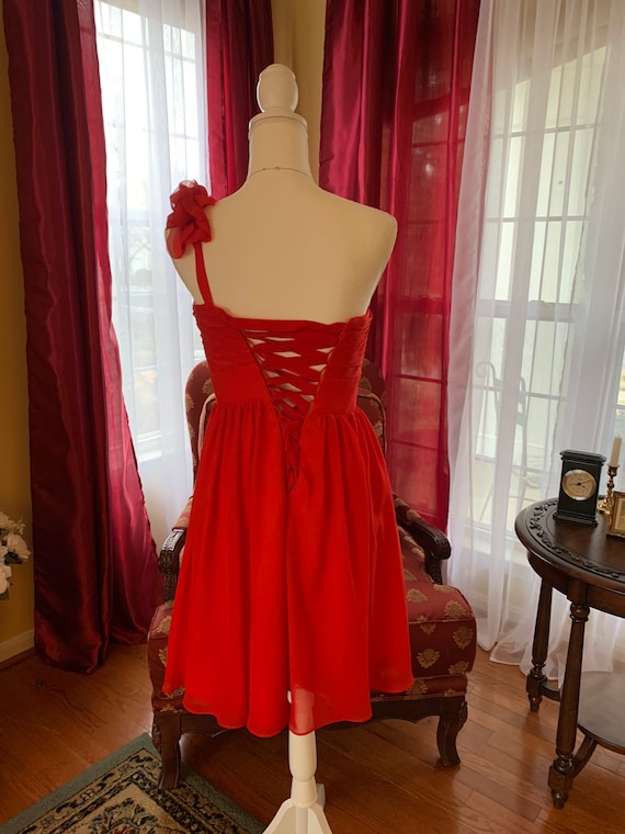 open lace back dress Rue One Shoulder Gown 4 / Night Heritage Floral